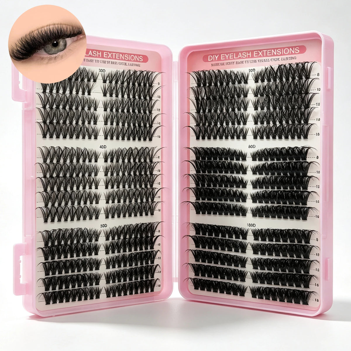 Lashes Clusters Cat Eyelashes Wispy Individual Lashes Extensions Volume Fluffy Clusters Lashes DIY Eyelashes Makeup