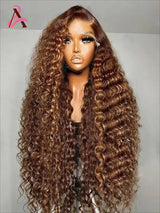Highlight Curly Lace Front Human Hair Wig 13x4 Vietnamese Honey Blonde Deep Wave Hd Lace Wig 13x6 Human Hair Raw Virgin Hair