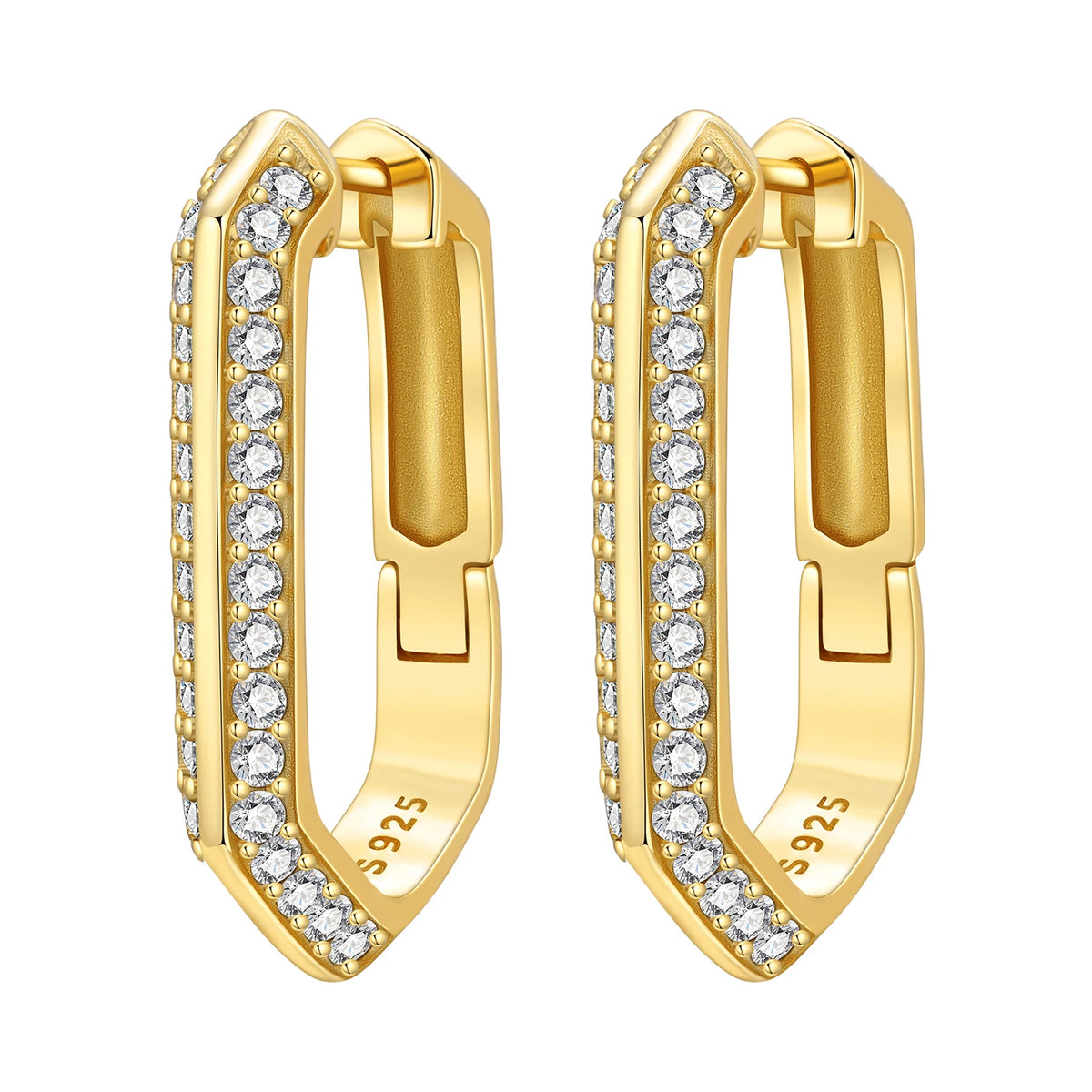 2026 925 sterling silver 18K gold-plated cherry blossom butterfly hoop earrings for women