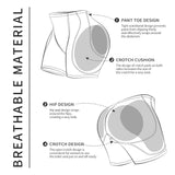 HSF padded panties shapewear shorts with four thick pads for full buttock enhancement and hourglass shaping