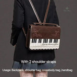 Vintage piano shoulder bag for women, stylish crossbody ita bag by HSF Marketplace