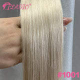 Straight Brazilian Remy human hair wrap-around ponytail extension with clip-in attachment, 12–28 inches