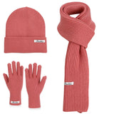 Women’s winter warm knitted hat, scarf and gloves set in a coordinated design by HSF Marketplace