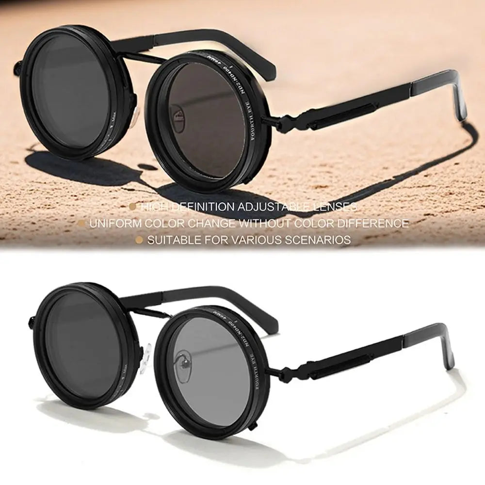 HSF Marketplace ND2-400 adjustable sunglasses with UV400 protection, featuring 9-level dimming for fishing and driving.