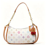 Pink star letter crescent shoulder bag by HSF Marketplace for women, featuring a stylish curved design