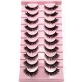 3D faux mink hair false eyelashes, 10 pairs of fluffy lashes by HSF Marketplace