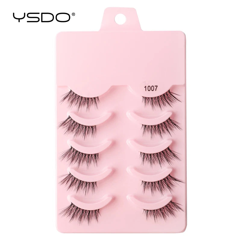 Natural half false eyelashes, 5 or 10 pairs, by HSF Marketplace for effortless eye makeup looks