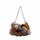 Leopard print luxury handbag by HSF Marketplace featuring a soft chain shoulder strap and large capacity underarm design.