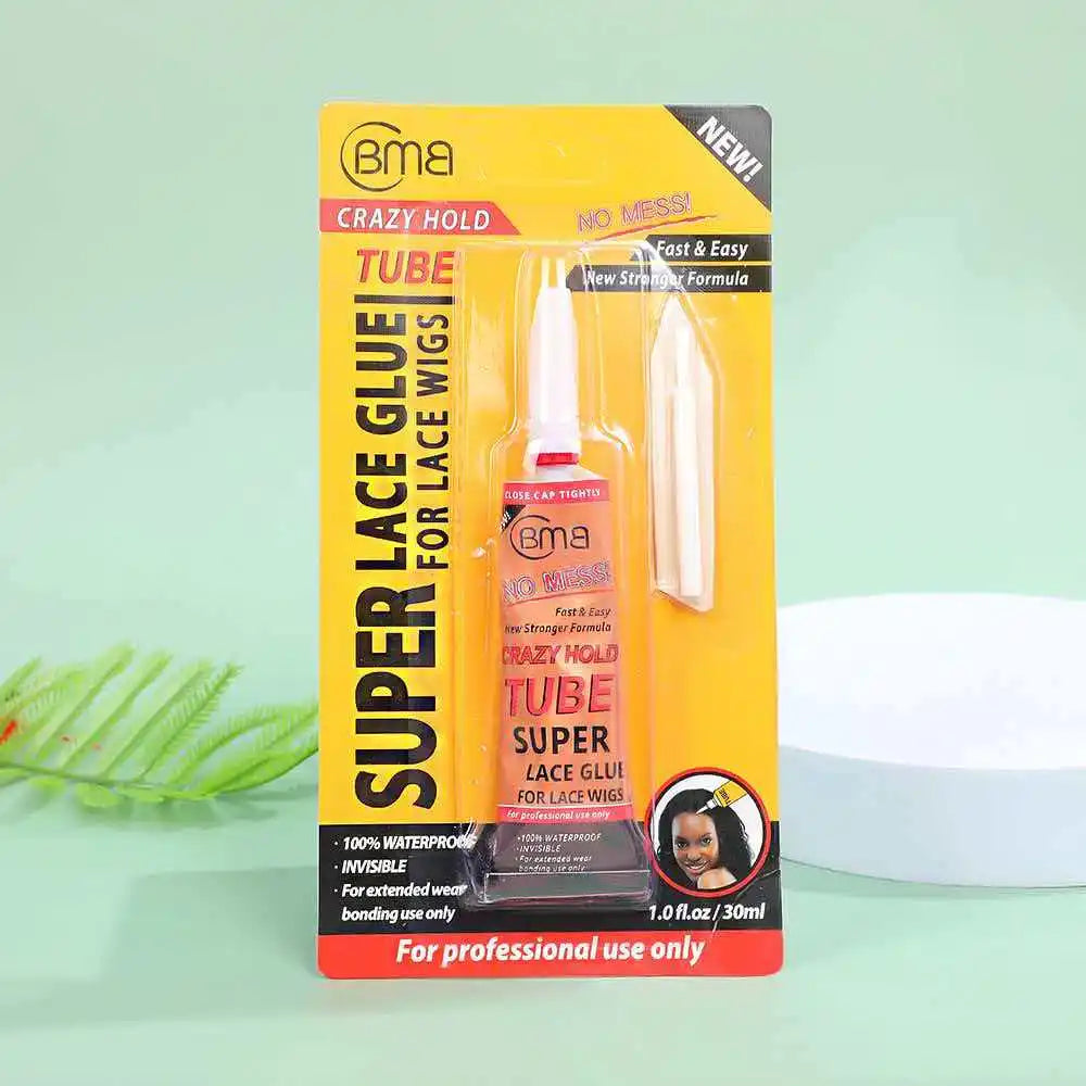BMB Super Lace Wig Glue 12ml/30ml Waterproof Invisible Wig Adhesive, Strong Hold for Lace Front & Hairpieces, Professional