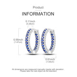 925 sterling silver hoop earrings with night sky gemstones by HSF Marketplace