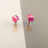Colorful silicone ball stud earrings in Japanese Korean style, 32 patterns for girls, teens, and children by HSF Marketplace