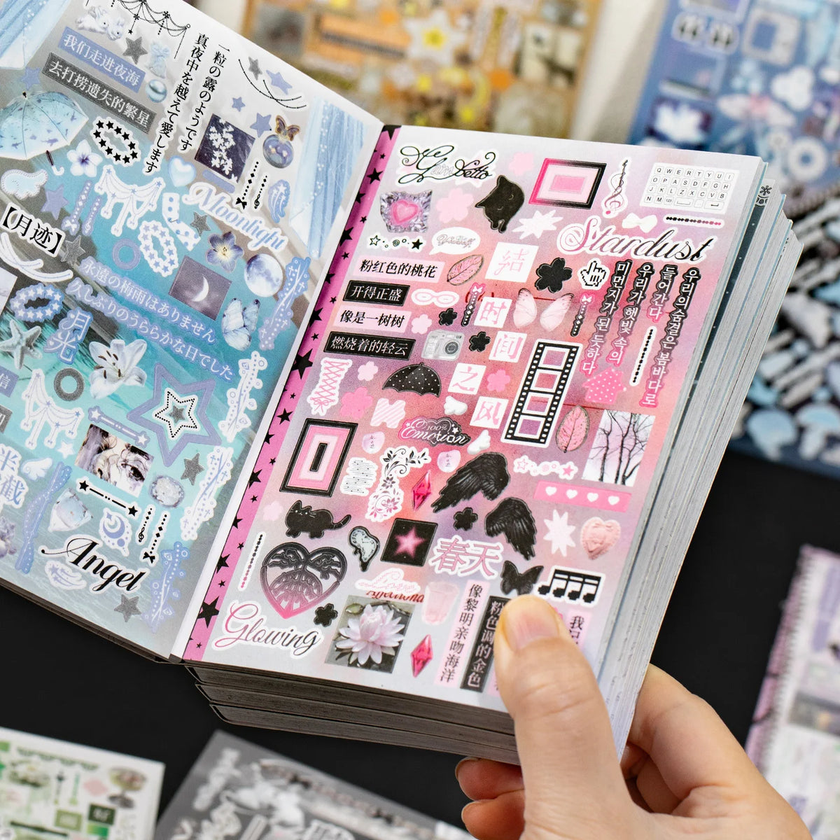 Kawaii die cut sticker book by HSF Marketplace for DIY scrapbooking and decoration
