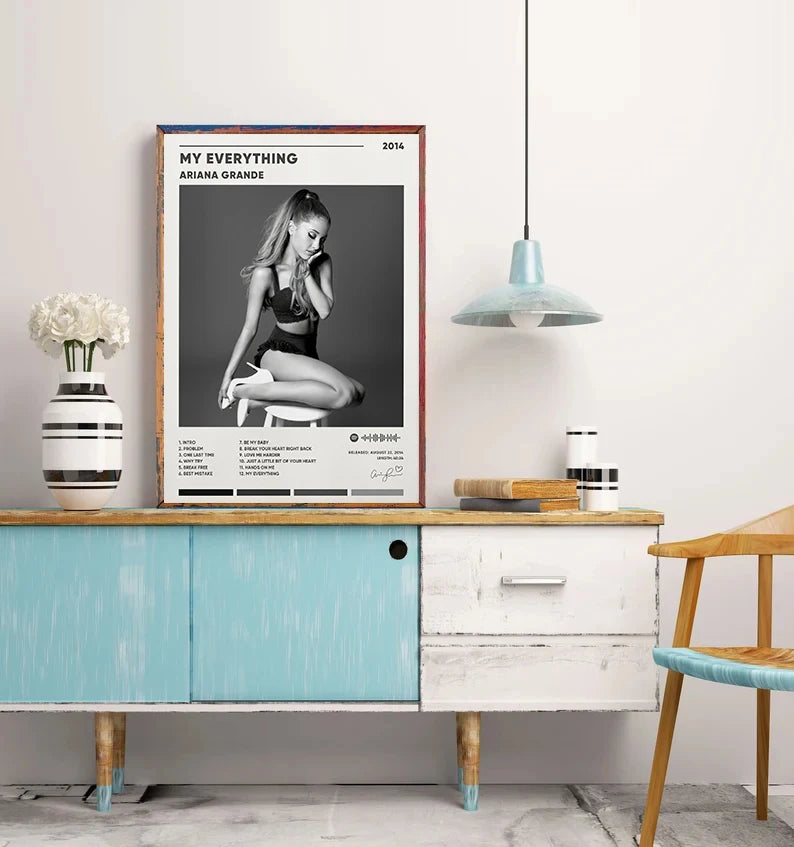 Ariana Grande canvas print featuring Thank U, Next and Positions poster artwork by HSF Marketplace