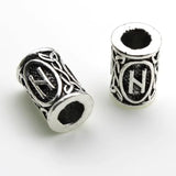 10Pcs/Lot Viking Rune Beads Alloy Tube Spacer Beads Hair Braid Beard Dreadlock Beads Knife Beads Pendant for DIY Jewelry Making