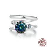 925 sterling silver moissanite clip-on earrings for non-pierced ears, featuring sparkling stones