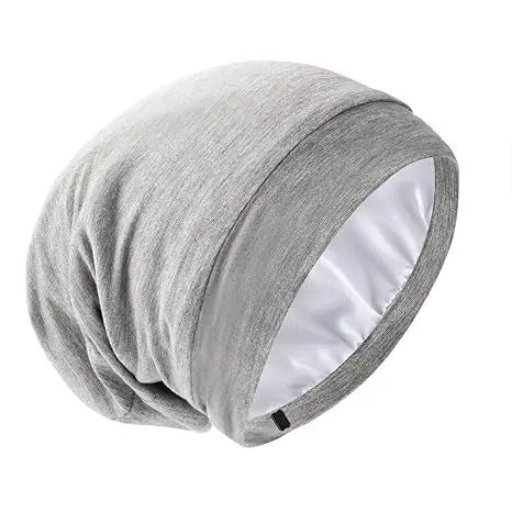 Adjustable satin-lined sleep bonnet for hair protection by HSF Marketplace