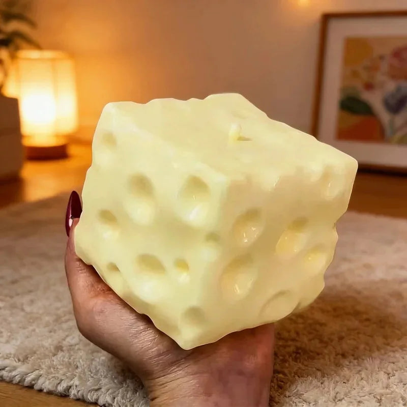 HSF Marketplace squishy cheese squeeze toy for stress relief and sensory play