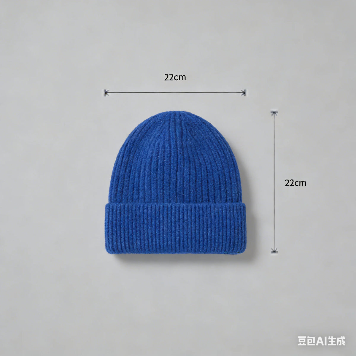 Warm knitted melon hat, winter beanie for men and women, soft textured design in a classic rounded shape