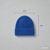 Warm knitted melon hat, winter beanie for men and women, soft textured design in a classic rounded shape