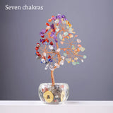 1PC Natural Stones 7 Chakra Healing Crystals Stones Get Rich Tree Home Office  Room Feng Shui Decoration for Luck Home Decorat