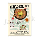 Vintage kimchi poster featuring retro Korean cuisine artwork, K-culture wall art by HSF Marketplace
