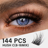 HSF Marketplace C Curl mix lash clusters for natural 3D wispy false eyelash extensions