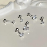 Stainless steel heart stud earrings set by HSF Marketplace, designed for everyday wear