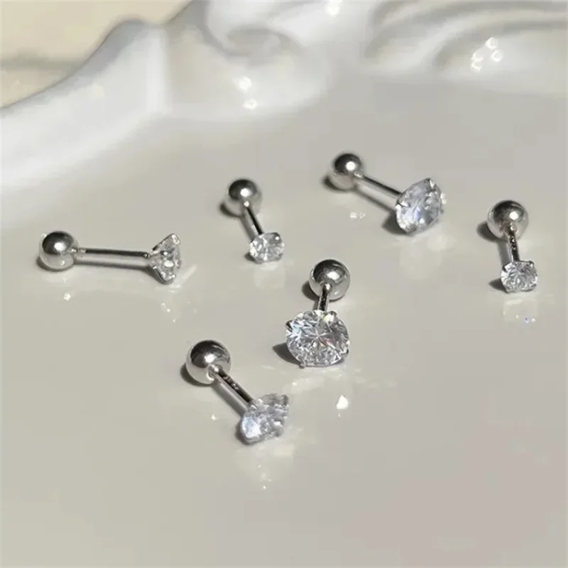Stainless steel heart stud earrings set by HSF Marketplace, designed for everyday wear