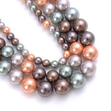 Natural freshwater shell pearls beads for jewelry making, displayed as hair styling tools