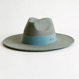 Women's wide-brim suede fedora hat, autumn winter felt church hat by HSF Marketplace