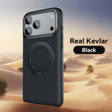 Kevlar case for iPhone 18 Pro Max with magnetic stand and protective design