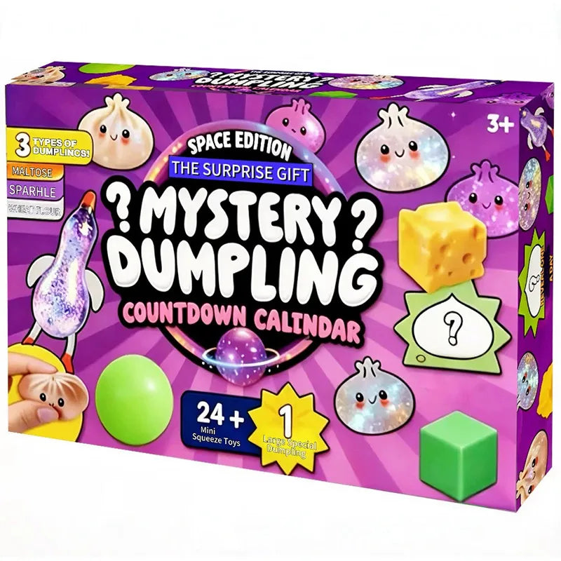 Squishy Bun Advent Calendar with 24 mystery sensory toys for stress relief by HSF Marketplace
