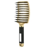 HSF Marketplace detangling hair brush for curly hair with flexible bristles and scalp massage design