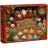 2026 Christmas advent calendar with 24 dumpling squishy fidget toys in a mystery surprise gift box