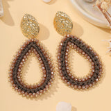 Colorful handmade water drop shape earrings for women by HSF Marketplace