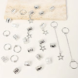 30pcs star dreadlock hair braid cuffs, metallic hair accessories for stylish dreadlocks
