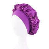 HSF Marketplace satin wide brim nightcap with elastic band for comfortable sleep