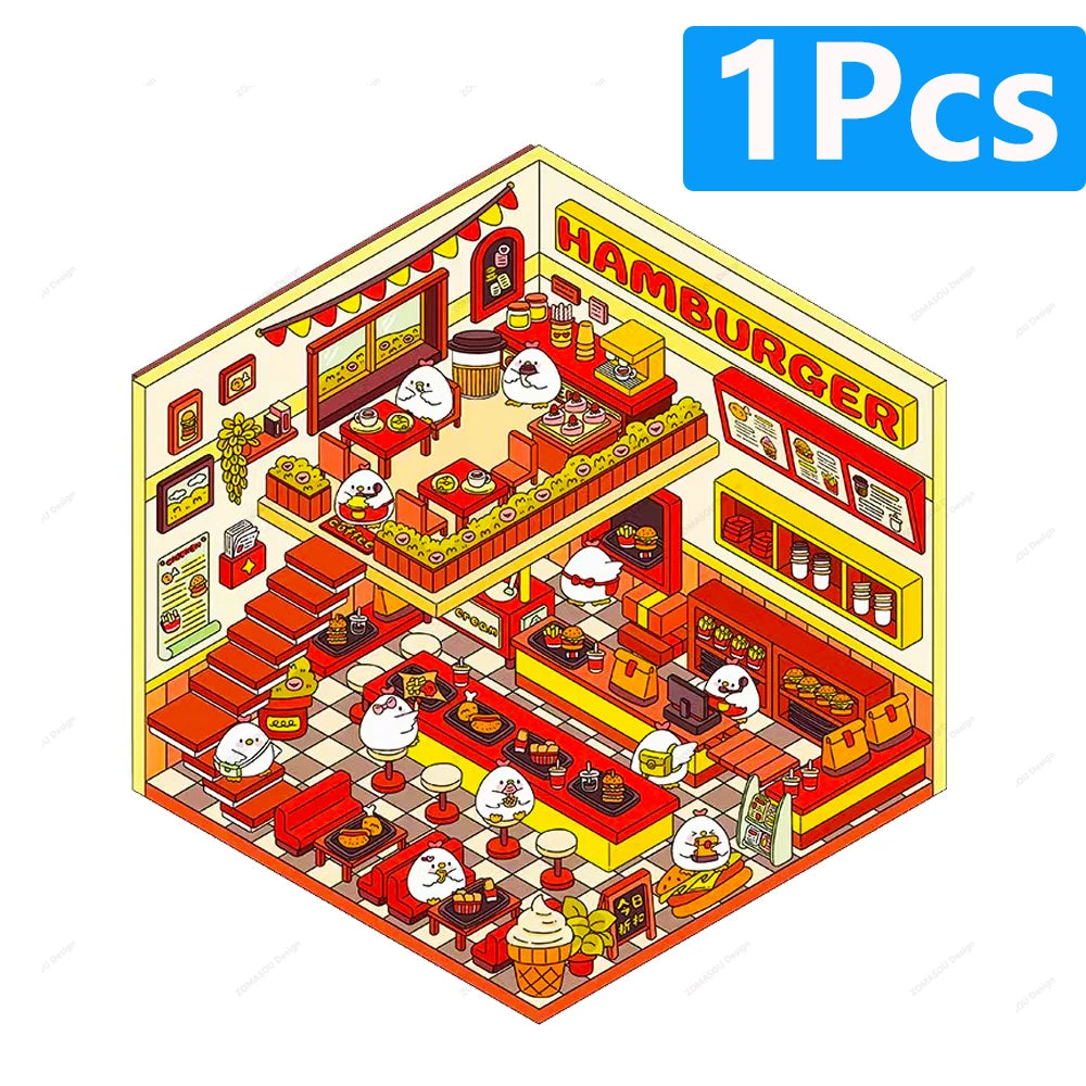 3D landscaping stickers for miniature scenes, detailed sticker therapy design by HSF Marketplace
