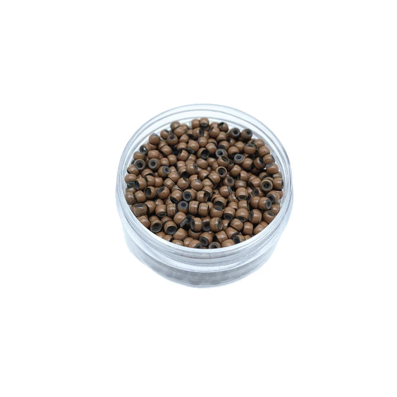 500 Pcs 3.0mm Silicone Lined Beads Nano Beads for Hair Extensions Copper Nano Ring for Nano Tip Extension