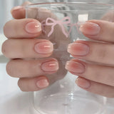 24-piece blush pink glitter diamond cat-eye coffin press-on false nails by HSF Marketplace