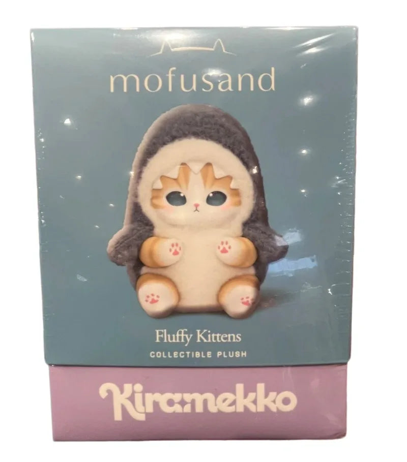 Mofusand cat vinyl plush blind box keyring, cute cartoon mini collectible figure ornament for bags