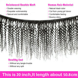Upermall 3/4 Brazilian Remy Kinky Curly Human Hair Bundles With Closure HD Transparent 4x4 Lace Closure and Weave Extension Soft