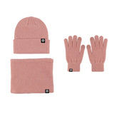 Unisex winter warm hat, gloves and scarf set in soft cashmere knit by HSF Marketplace