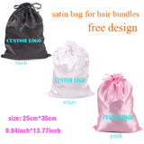 Customize 50Pcs Lace Band Paper Bag Satin Wig Bags For Hair Extension Packaging Satin Wig Cap For Curly Hair Edges Scarf Wrap