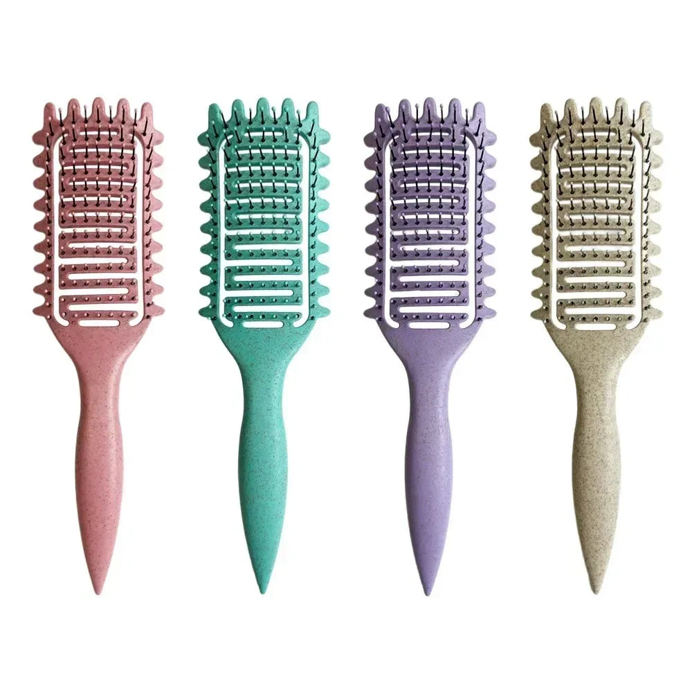 HSF Marketplace curl define styling brush with hollow boar bristles for detangling, shaping, and defining curly hair.