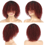 Peruvian Hair Afro Kinky Curly Pixie Cut Short Bob Bouncy Cheap Full Machine Made Human Hair Wigs For Black Women Glueless Remy