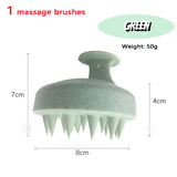 Silicone shampoo brush head set by HSF Marketplace, scalp massage and hair washing comb for hair styling and scalp care.