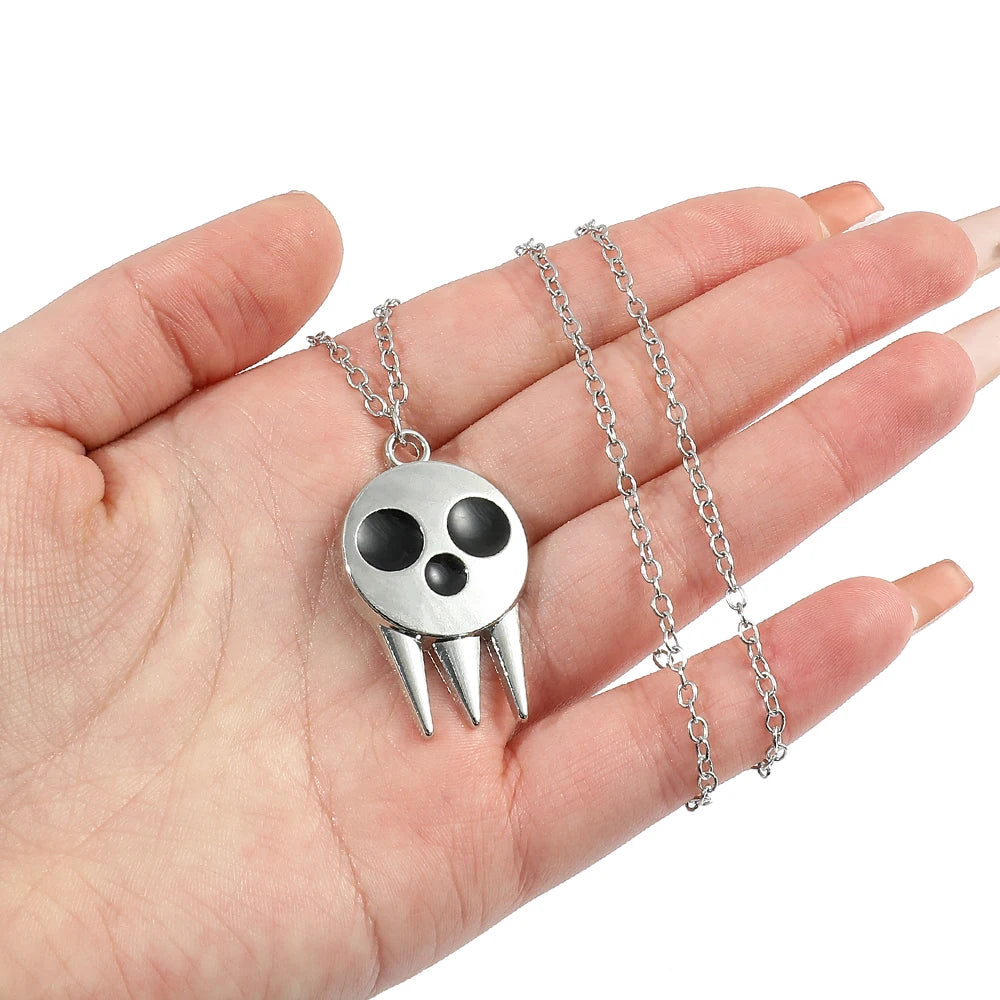 Horror-style Death the Kid skull necklace from Comic Peripherals SOUL EATER, featuring detailed souvenir jewelry for fans.