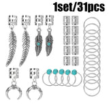 31-piece hair jewelry accessories set for stylish braids and dreadlocks by HSF Marketplace