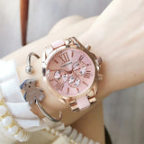 Contena Brand Luxury Women's Watch Fashion Rhinestones Stainless Steel Quartz Watch Simple Elegant Ladies Watch Reloj Mujer